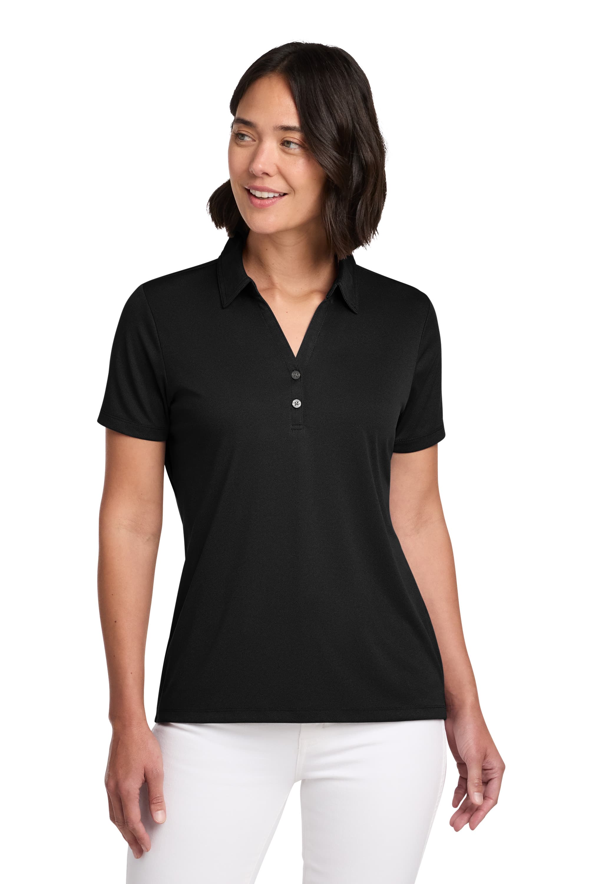 Athletic Blend - Travis Mathews Womans Polo — Black