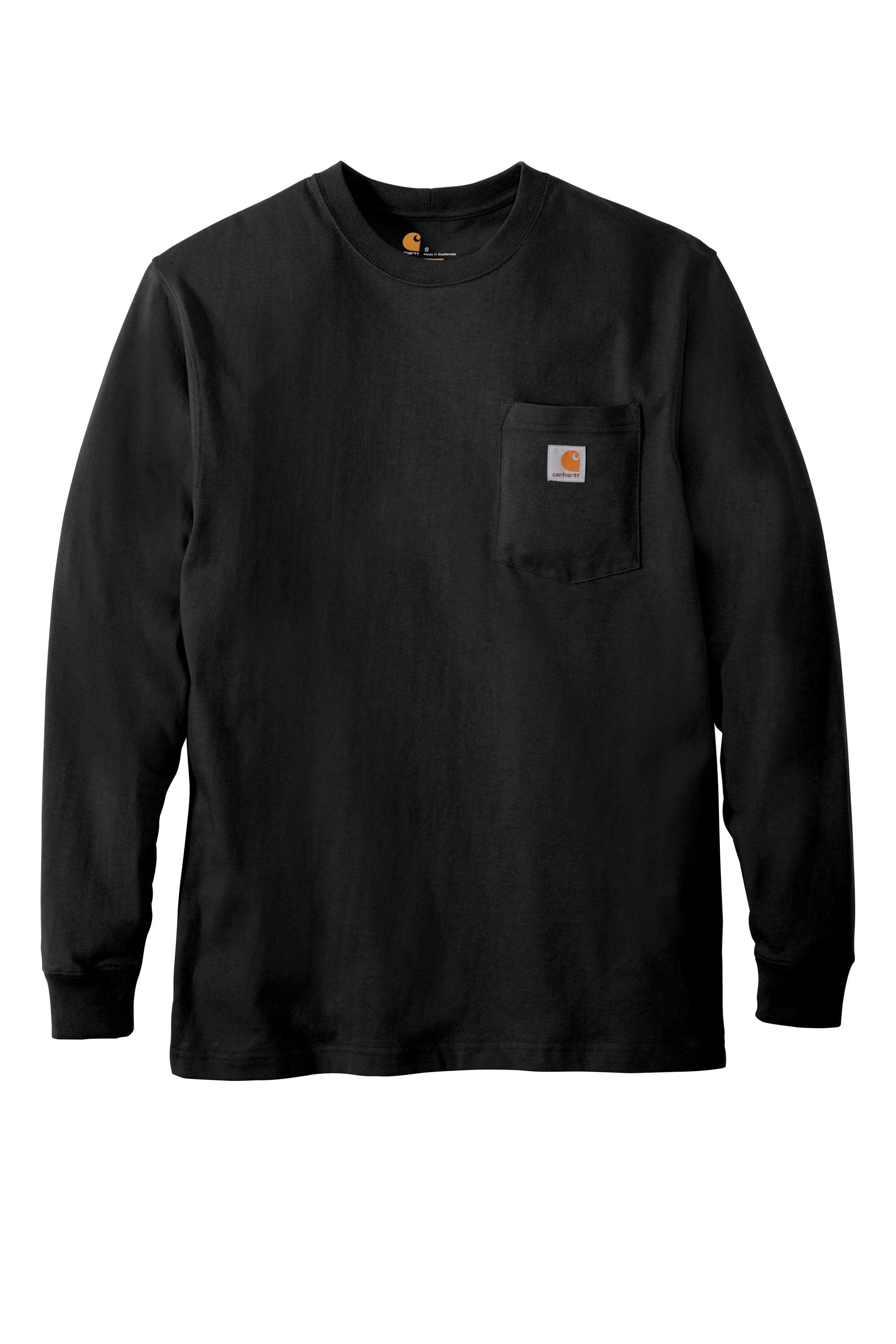 Cotton Blend - Carhartt Long Sleeve Pocket — Black